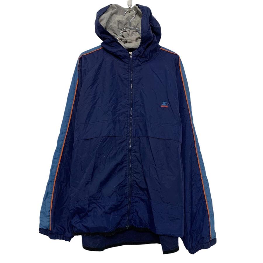 STARTER ナイロンジャケット XL ネイビー ブルー スターター ジップ