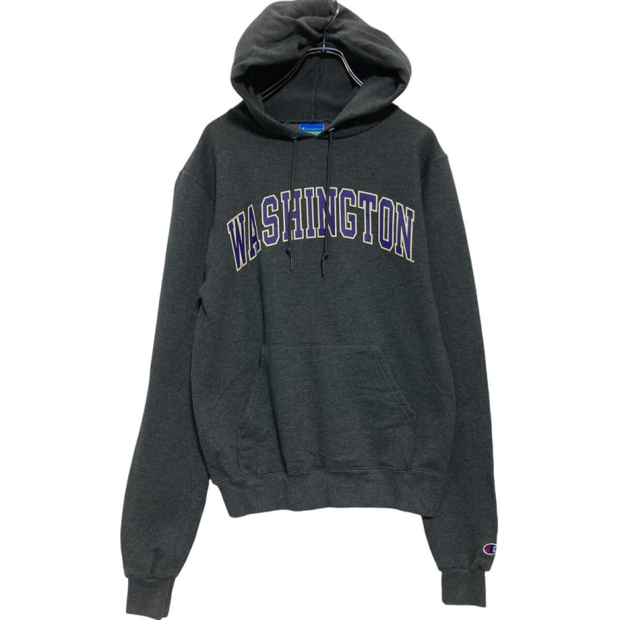 Champion プリントスウェット パーカー XS ダークグレー チャンピオン 