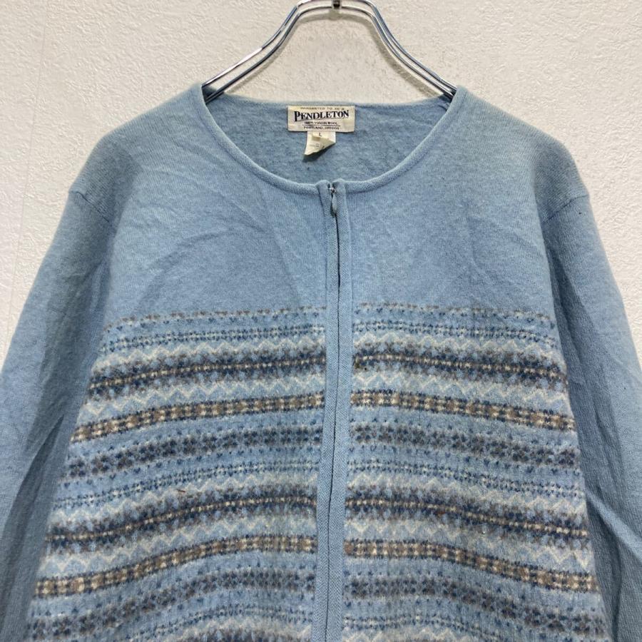 PENDLETON ジップアップ ニット セーター カーディガン レディース L 