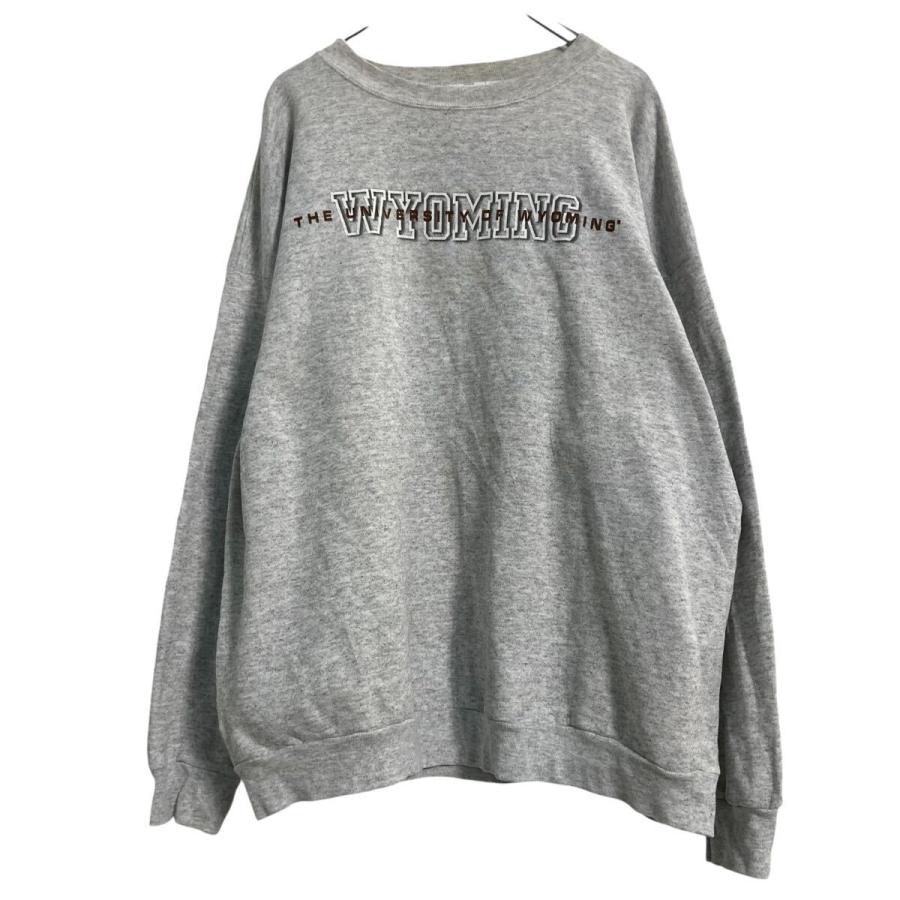 プリントスウェット トレーナー 3XL グレー ビッグサイズ カレッジ