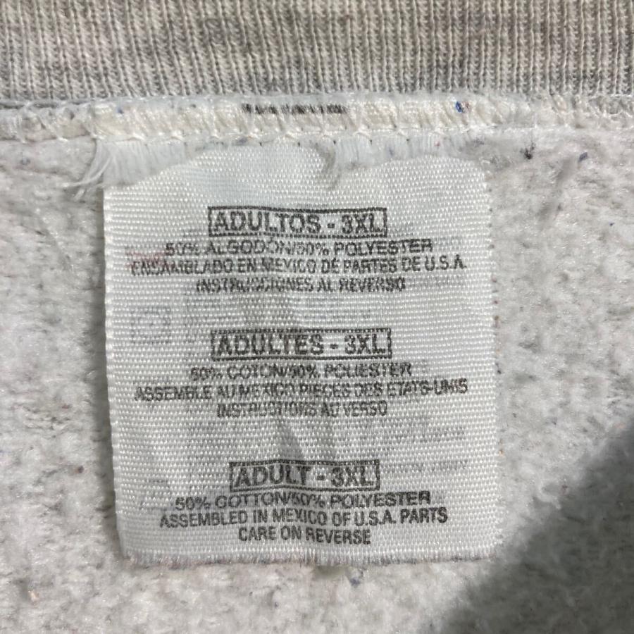 プリントスウェット トレーナー 3XL グレー ビッグサイズ カレッジ