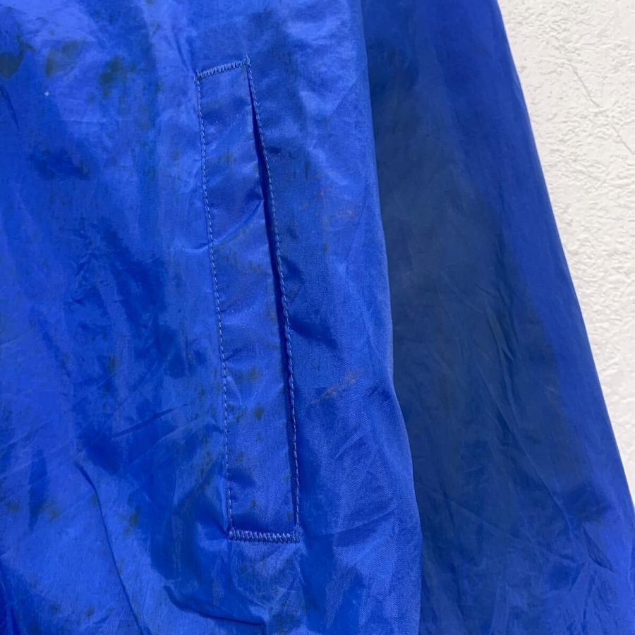 白 無地 USA製 American Fit USA ナイロンコーチジャケット コーチジャケット XL ブルー ホワイト スナップボタン ビッグサイズ