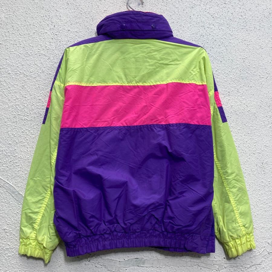 ナイロンジャケット XL~ パープル ネオンイエロー ピンク マルチカラー 