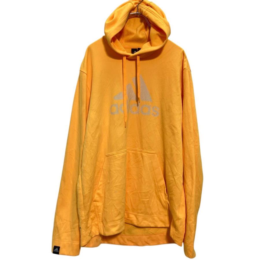 adidas プリント ジャージ パーカー L イエロー アディダス スポーツ