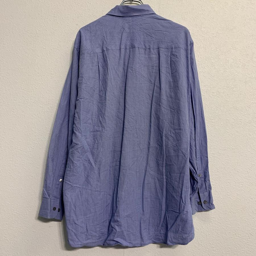 Calvin Klein 長袖 チェックシャツ L ブルー ホワイト カルバン