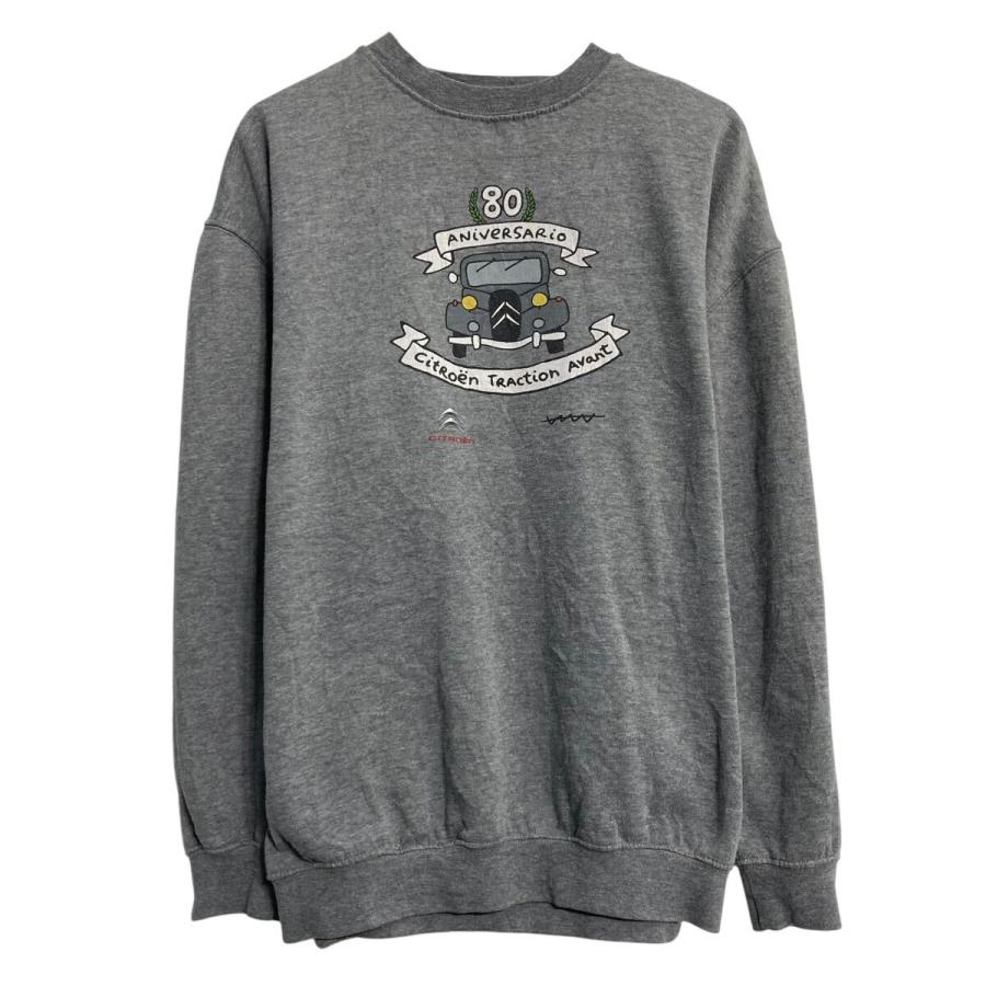 CITROEN プリントスウェット トレーナー XL グレー プルオーバー