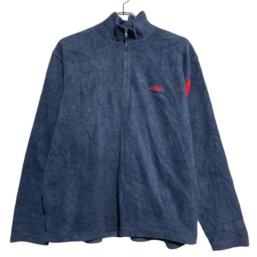 UMBRO フリースジャケット アンブロ L ネイビー アウトドア ハーフ 