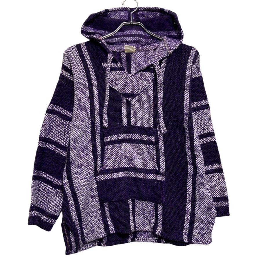 メキシカンパーカー M~ パープル ヒッピー 民族 メキパ 古着卸