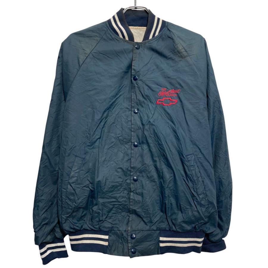 ナイロン スタジアムジャケット L~ ネイビー シボレー ブルゾン