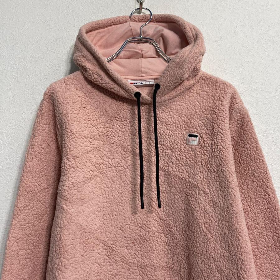 FILA プリントスウェット パーカー フィラ L ピンク プルオーバー 