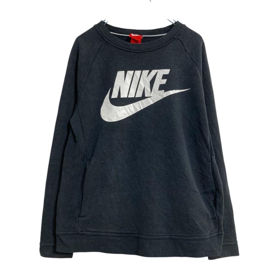 【★NIKE×刺繍ビッグロゴ】M 背面ロゴ ゲームシャツ 黒系 サッカー 古着 ☆NIKE×刺繍ビッグロゴ】M 背面ロゴ ゲームシャツ 黒系 サッカー 古着