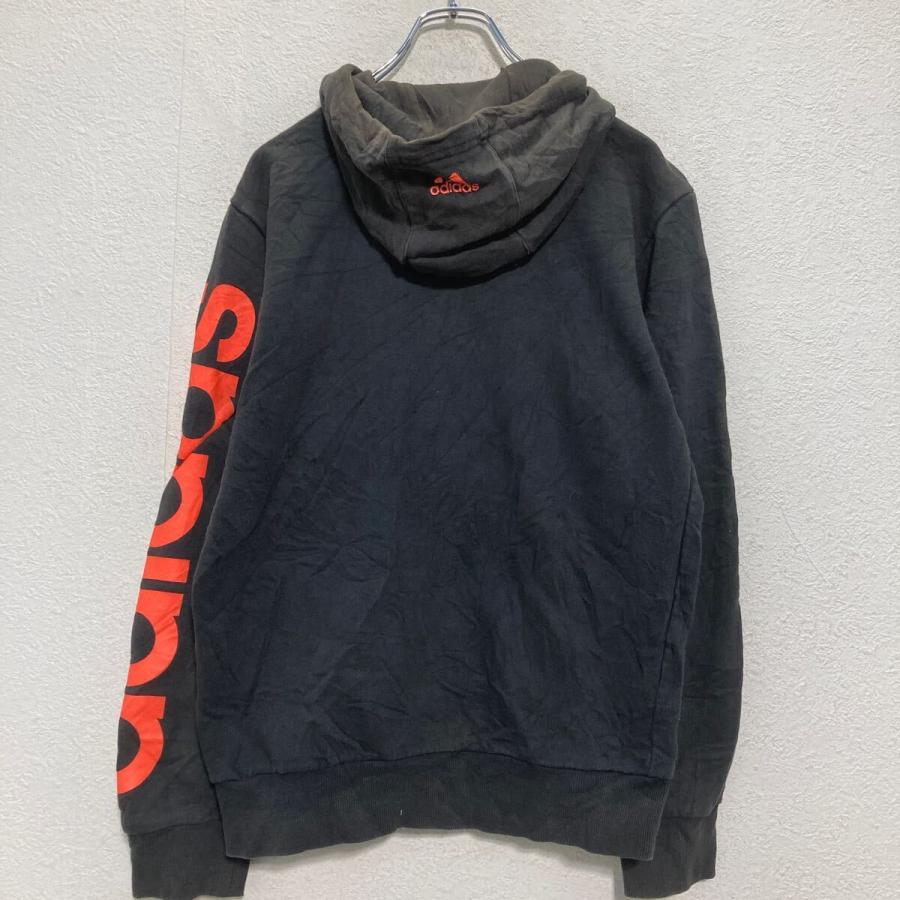 adidas ジップアップ プリントスウェット パーカー M〜 ブラック