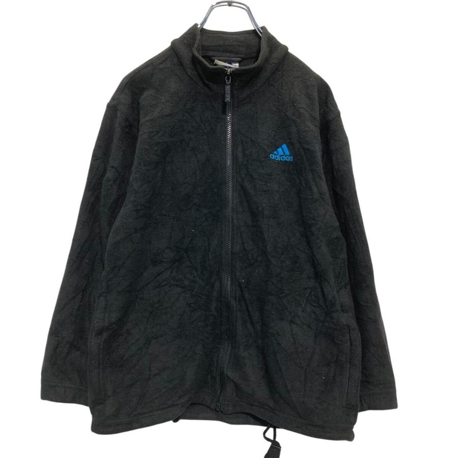 adidas ジップアップ フリースジャケット S ブラック アディダス