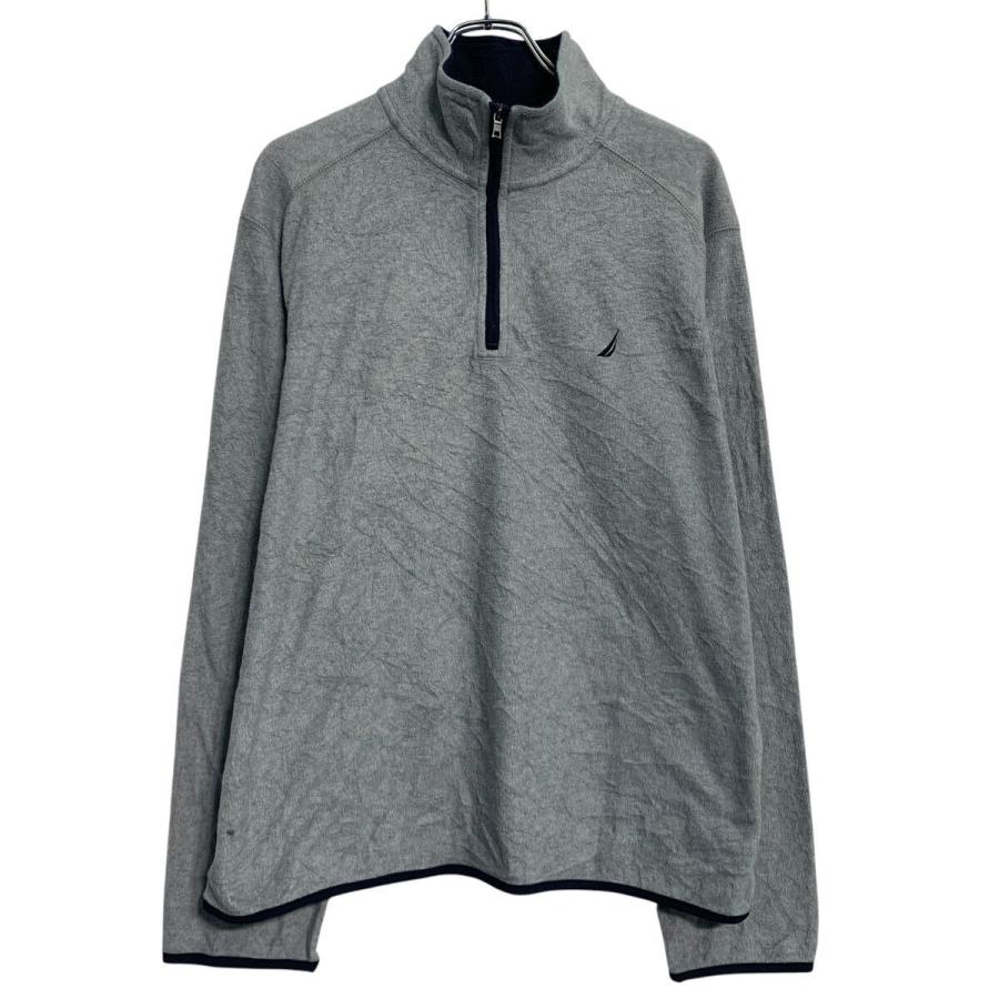 NAUTICA フリースジャケット XL グレー ノーティカ ハーフジップ 