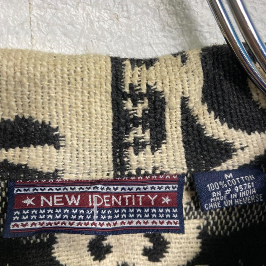 NEW IDENTITY コットンジャケット M ホワイト ブラック レディース 