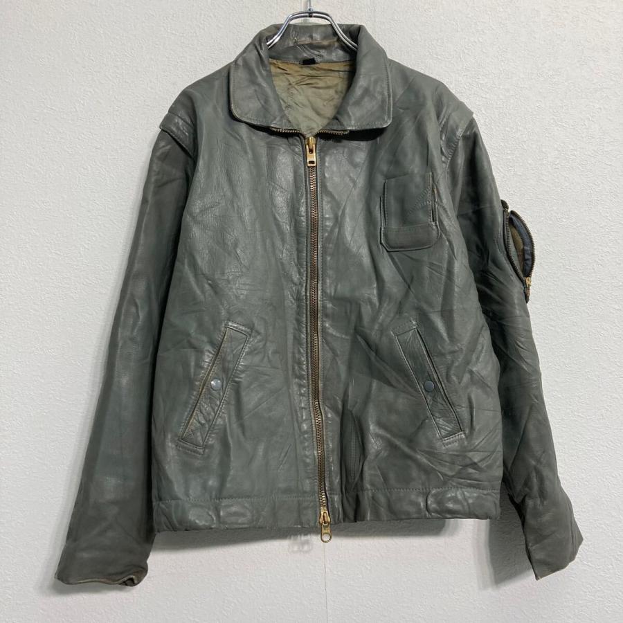 フランス軍 ミリタリージャケット L~ グレー 民間 フライトジャケット