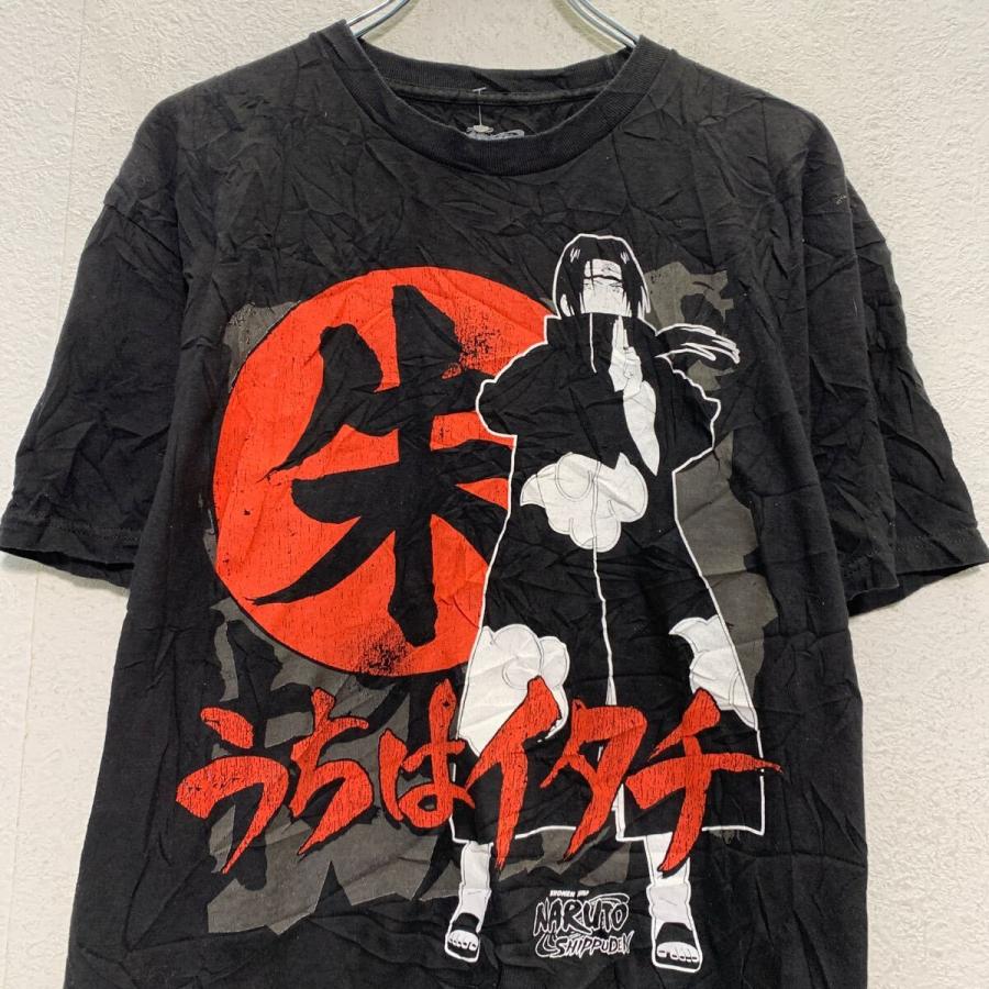 NARUTO 半袖 キャラクター Tシャツ L ブラック ナルト プルオーバー