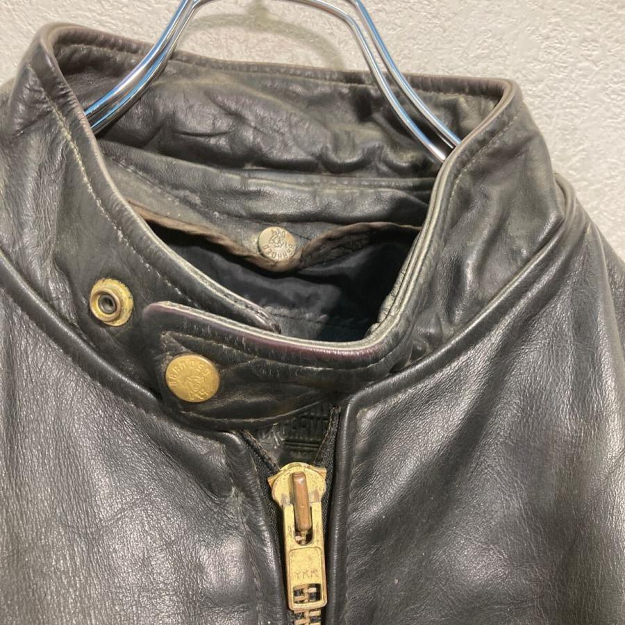 レザー シングルライダースジャケット 3XL〜 ブラック USA製 ビッグ