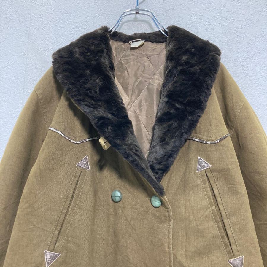 中綿 フェイクファー カナディアンコート レディース XL〜 オリーブ 