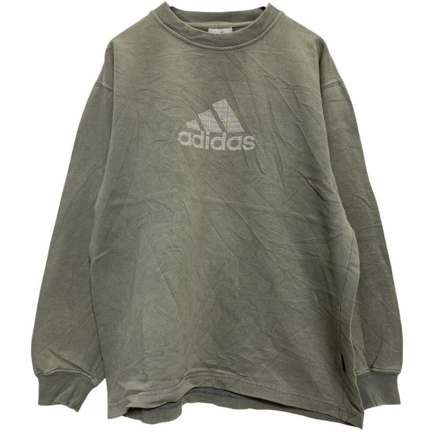 adidas ロゴスウェット トレーナー キッズ 160 程 モスグリーン