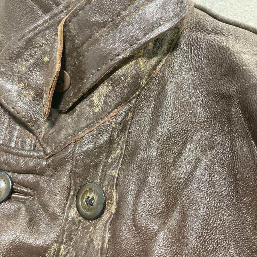 GVF レザー コルビジェジャケット M〜 ブラウン 裏ブランケット 〜70's