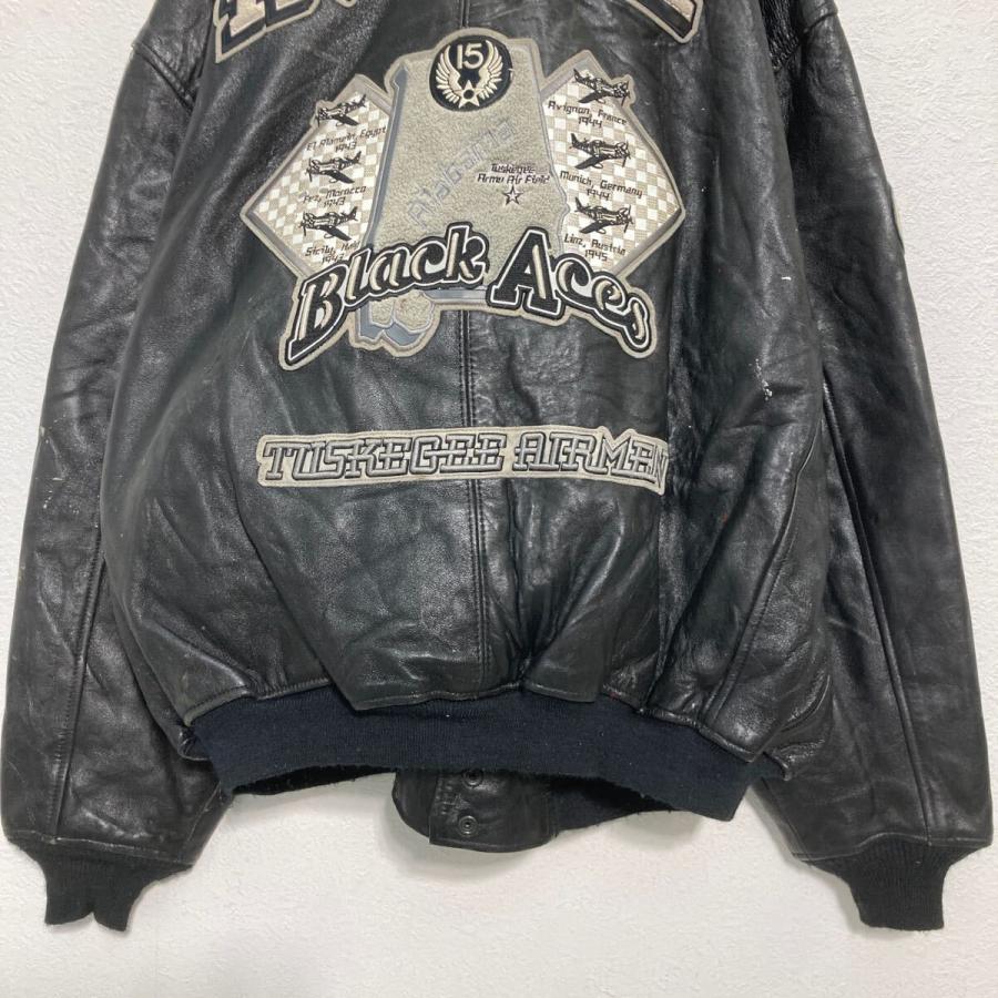 AVIREX F-117A Nighthawk フライトジャケット ブラック AVIREX レザー フライトジャケット 5XL ブラック USA製 ビッグ