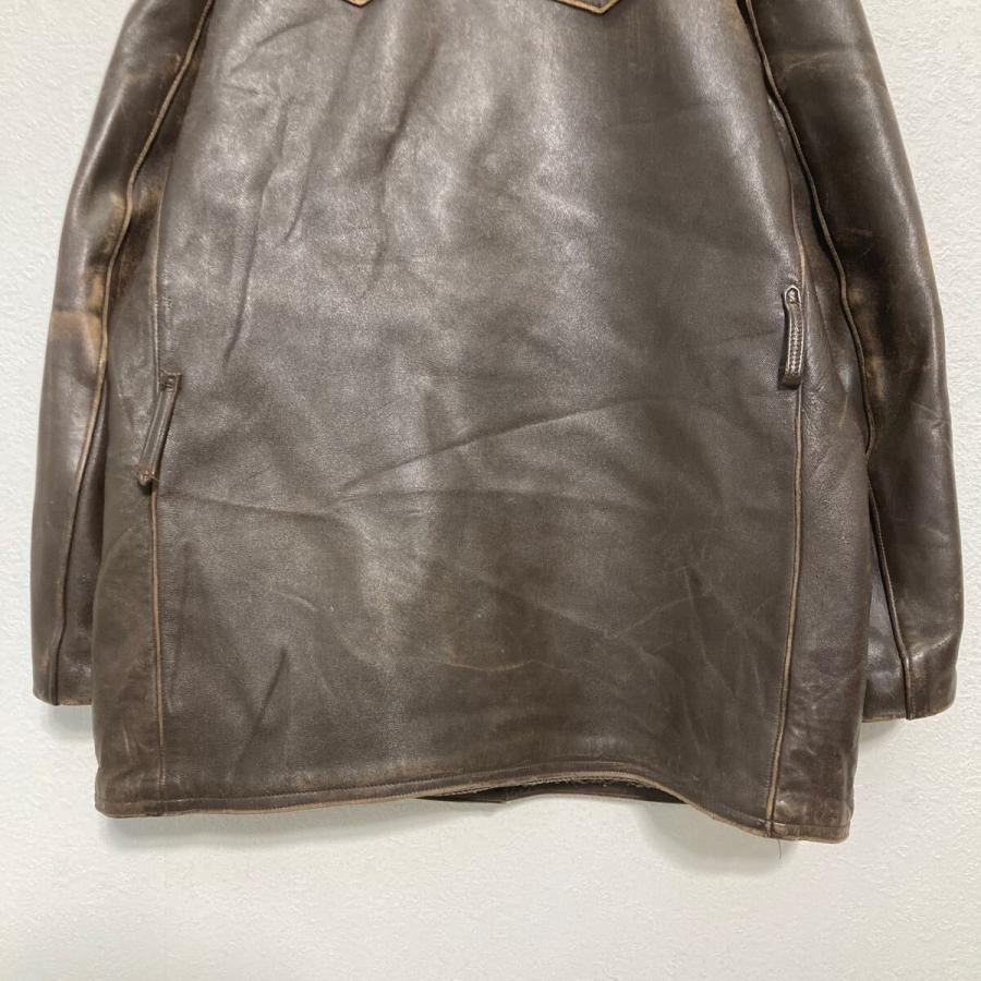 LE GRILLON レザージャケット XL〜 ブラウン カーコート フレンチ