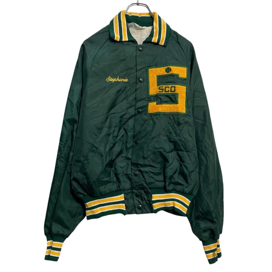 Athletics スタジアムジャケット グリーン Don Alleson Athletic スタジアムジャケット S グリーン スナップ