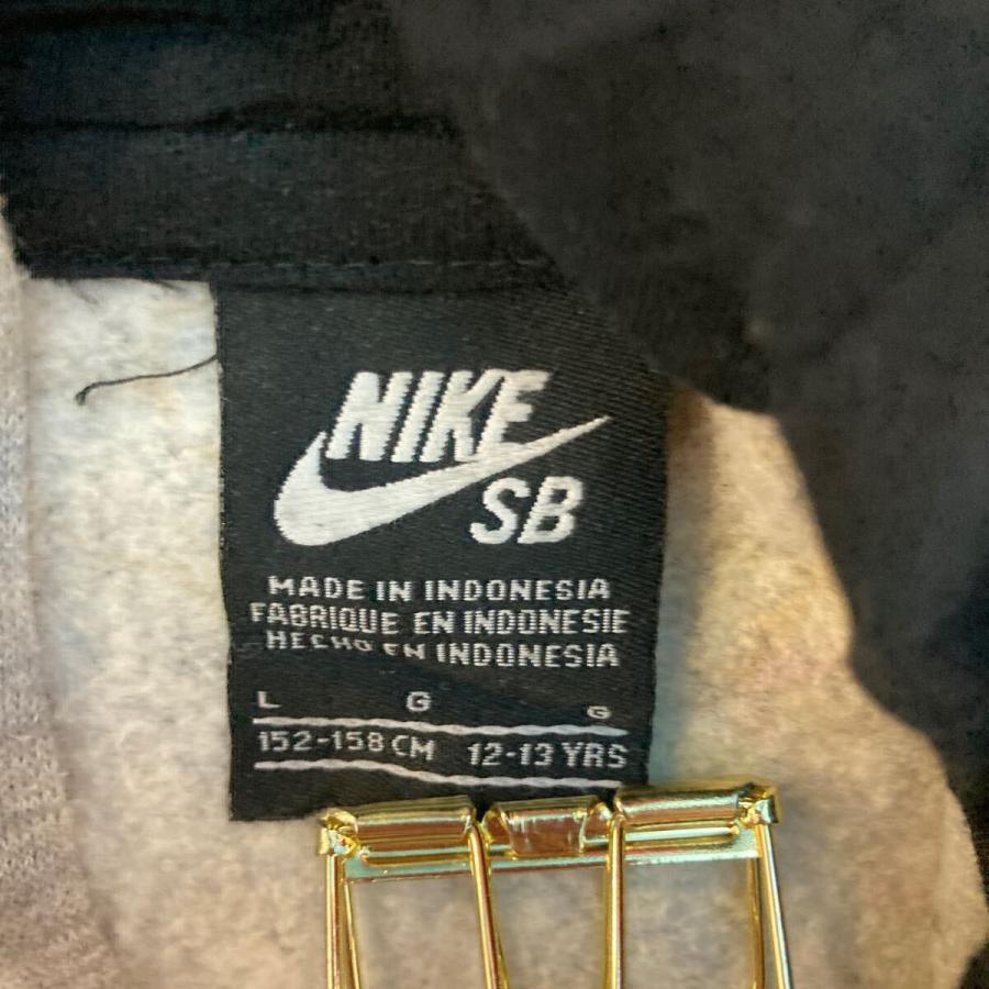 L*a様 希少Sサイズ　nike sb ナイキ　完売品　アメリカ代表　USA NIKE SB ロゴスウェット パーカー キッズ L 150〜 グレー ブルー 切替