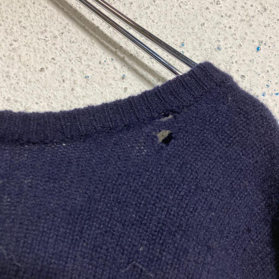 Polo Ralph Lauren ウールニット セーター M ネイビー ポロラルフ