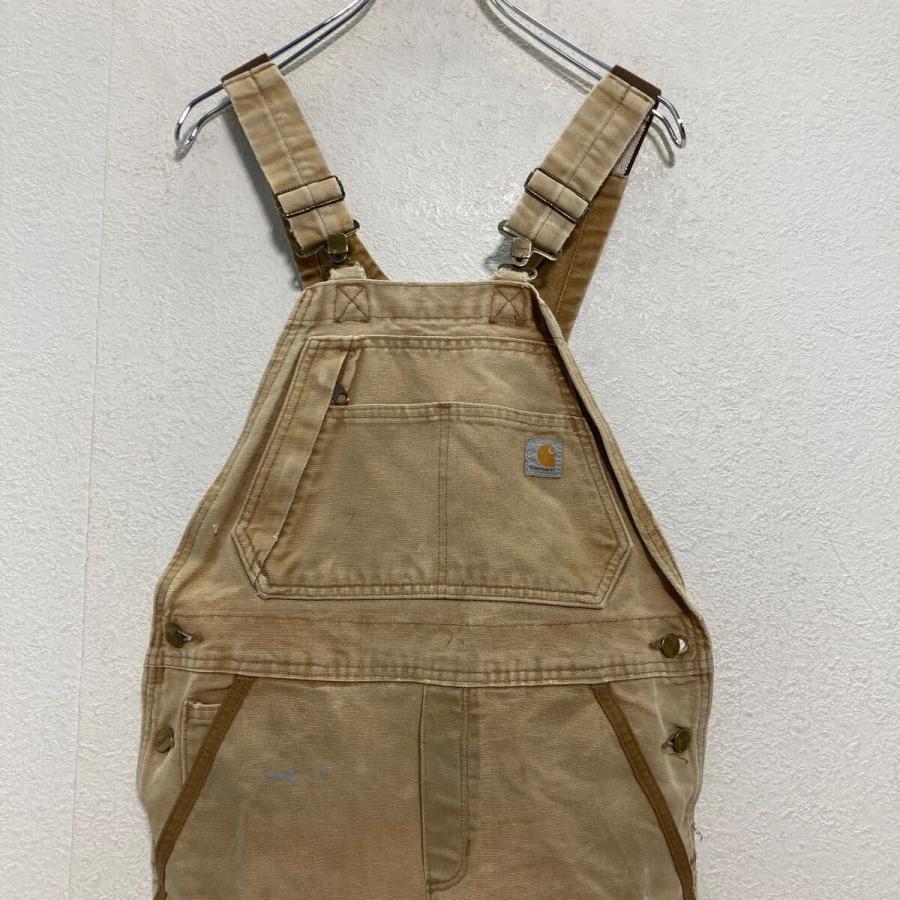 Carhartt ダブルニー　ブラウンオーバーオール　34×34 carhartt ダック ダブルニー オーバーオール W34 ブラウン カーハート