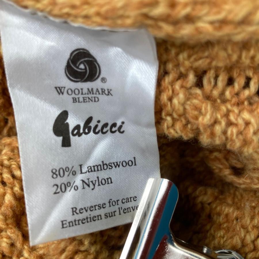 abicci ウール混紡 透かし編み ニット セーター M マスタード ミックス