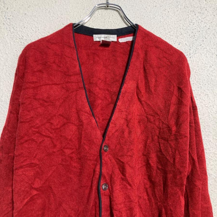 cypress links アクリルニット セーター カーディガン M レッド