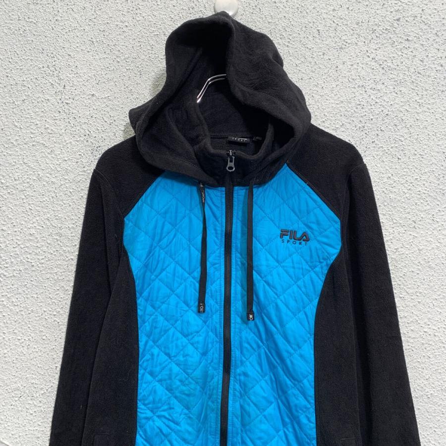 FILA SPORT フリースジャケット L ライトブルー ブラック フィラ