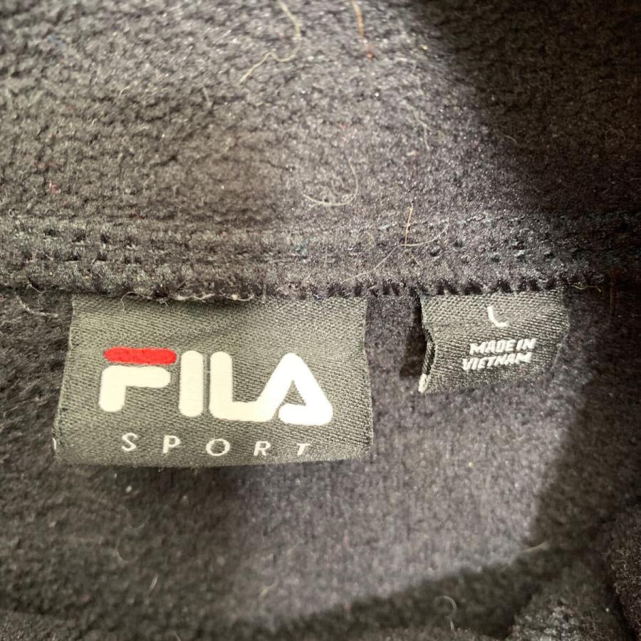 FILA SPORT フリースジャケット L ライトブルー ブラック フィラ