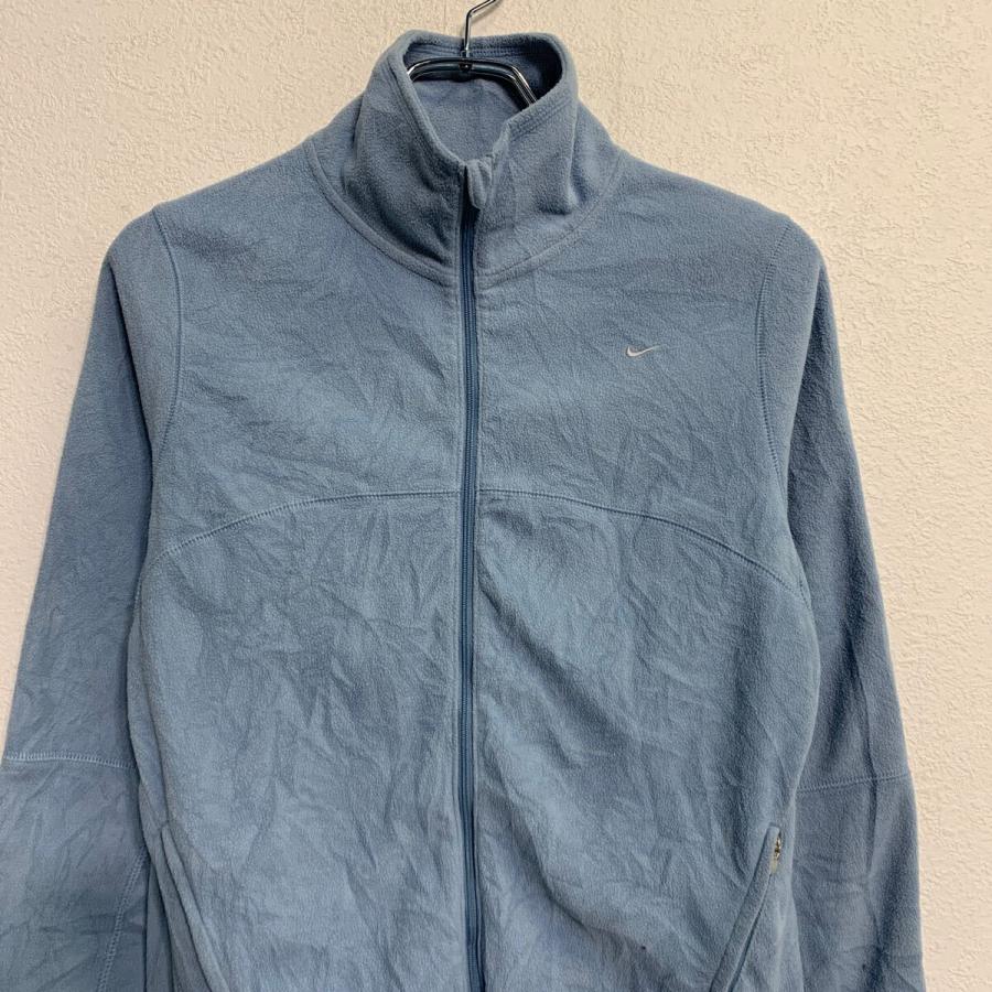 NIKE フリースジャケット M ブルー ナイキ ジップアップ モックネック