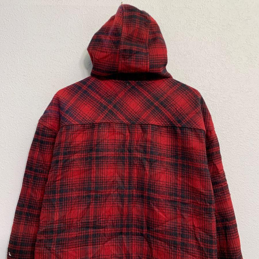 Dickies シャツジャケット XL レッド ブラック ディッキーズ スナップ