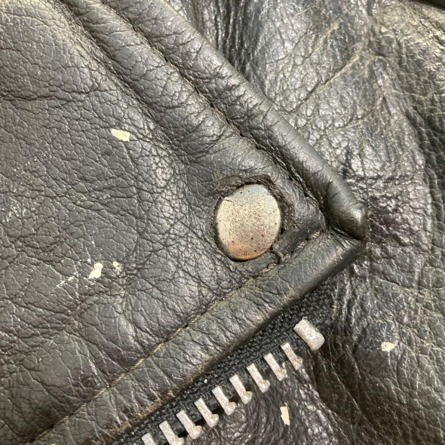 Belstaff レザー ダブルライダースジャケット S ブラック ベルスタッフ イングランド製 70's 古着卸 アメリカ仕入 a702-7202の画像