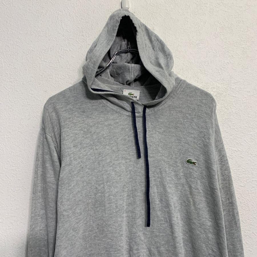LACOSTE ロゴスウェット パーカー 6 M〜 グレー ラコステ プルオーバー
