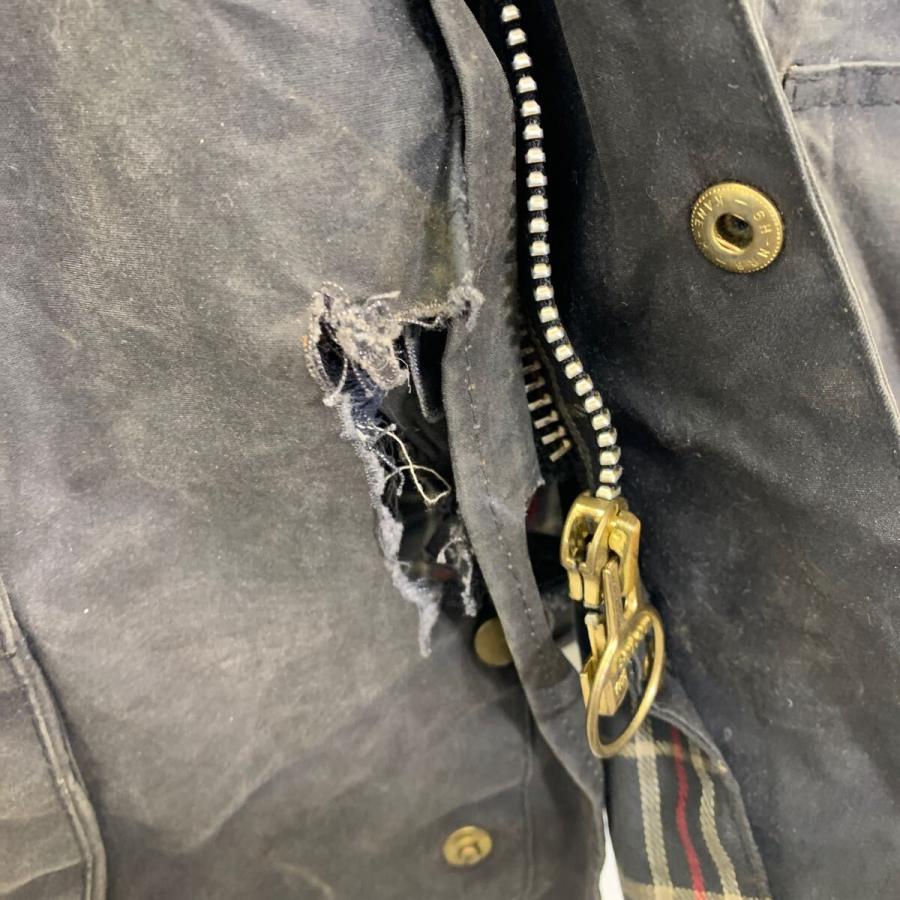 Barbour オイルドジャケット C48 ブラック バブアー スナップボタン 襟