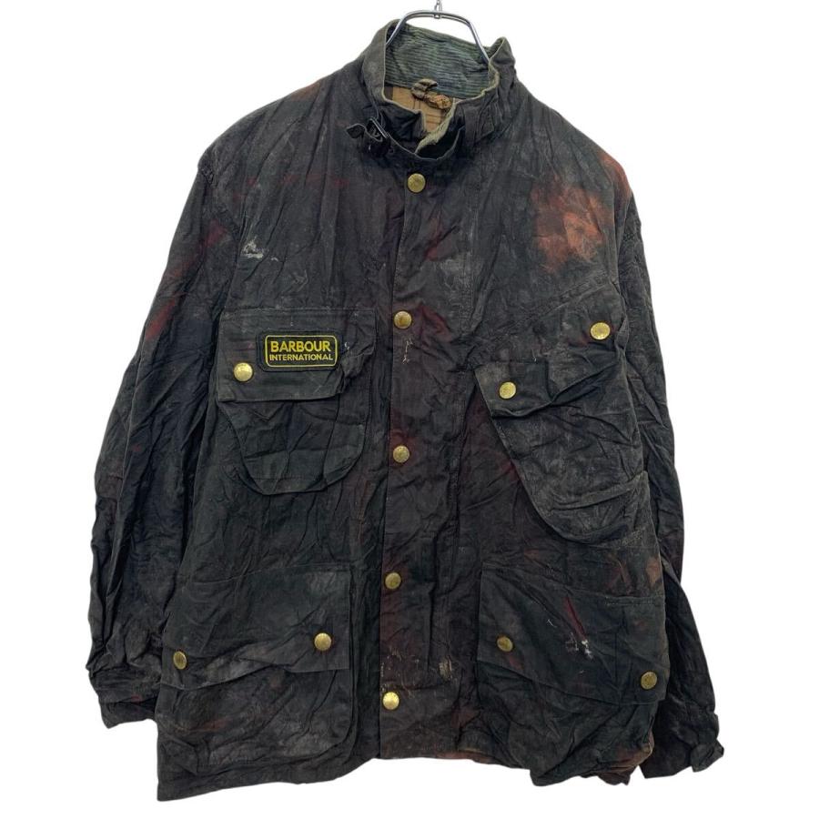 Barbour オイルドジャケット L〜 ブラック バブアー ジップアップ