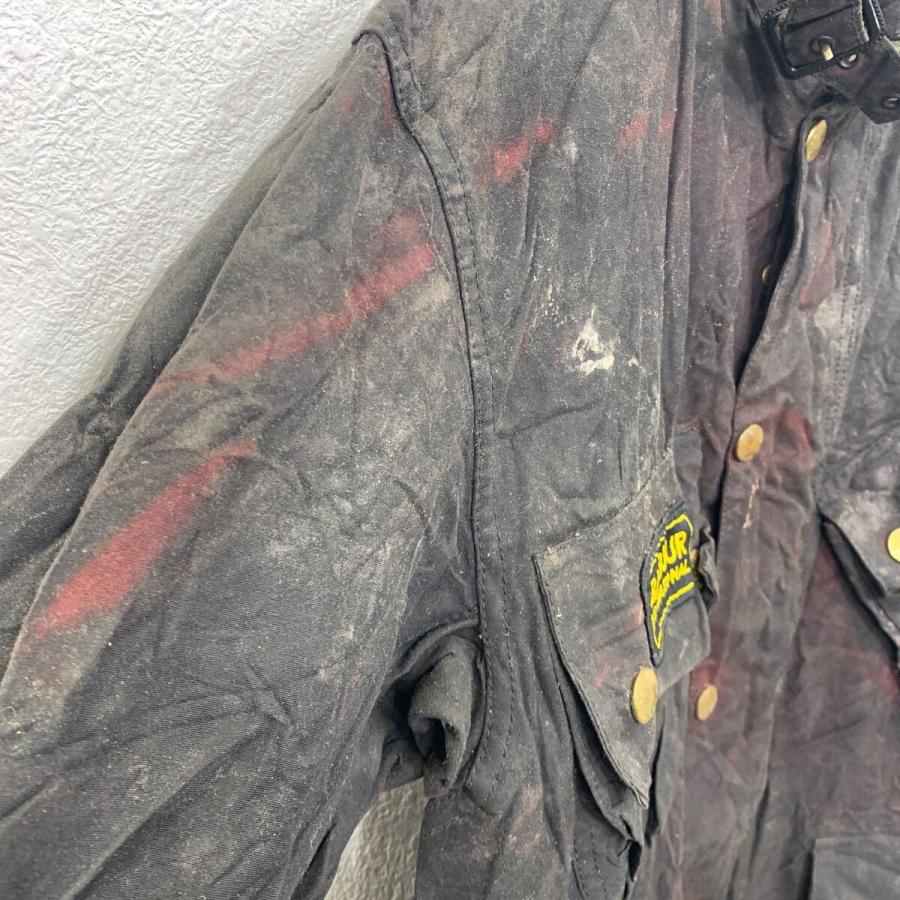 Barbour オイルドジャケット L〜 ブラック バブアー ジップアップ