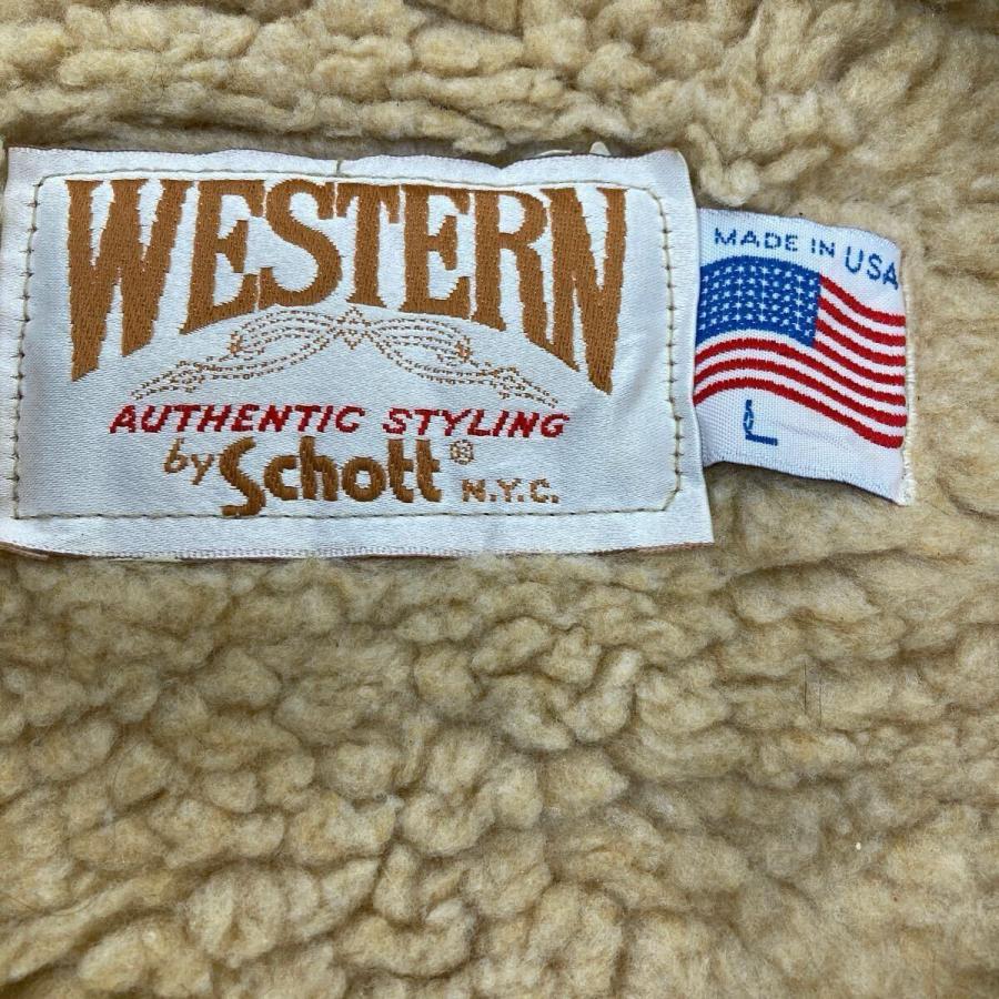 Schott スウェードベスト Lサイズ位 表記サイズL 〜90年代 USA製