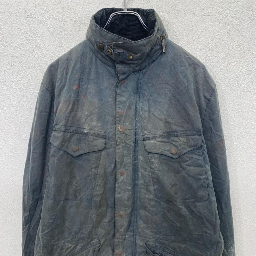 Barbour オイルドジャケット L ブルーグレー系 バブアー ジップアップ