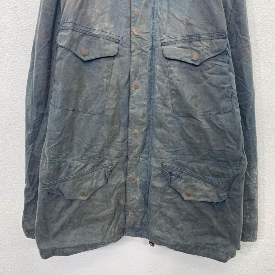 Barbour オイルドジャケット L ブルーグレー系 バブアー ジップアップ