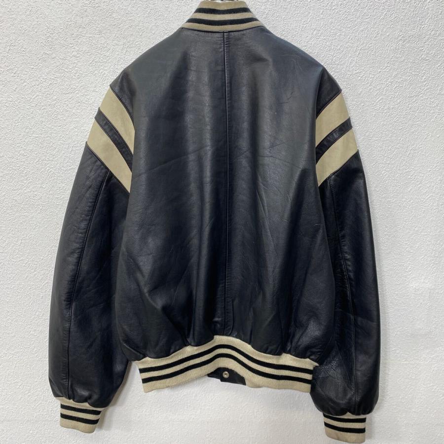 70's ボンバージャケット型レザージャケット vintage アメリカ古着 BOMBERS レザースタジャン M ブラック ボンバージャケット 古着卸
