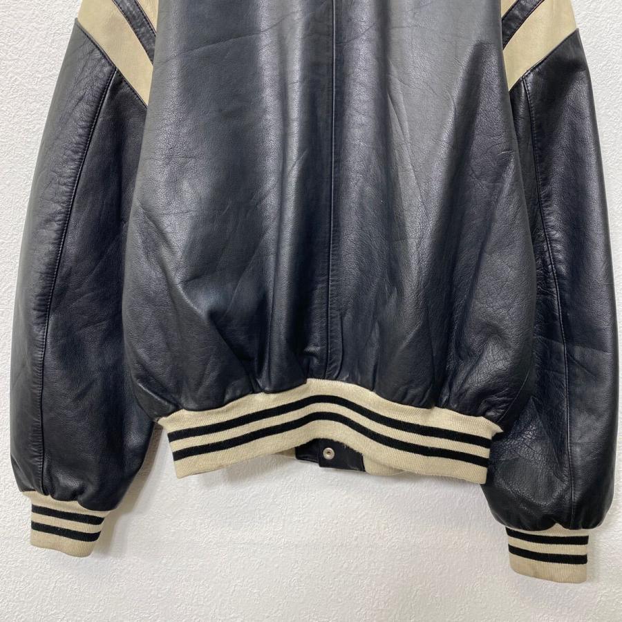 BOMBERS レザースタジャン M ブラック ボンバージャケット 古着卸