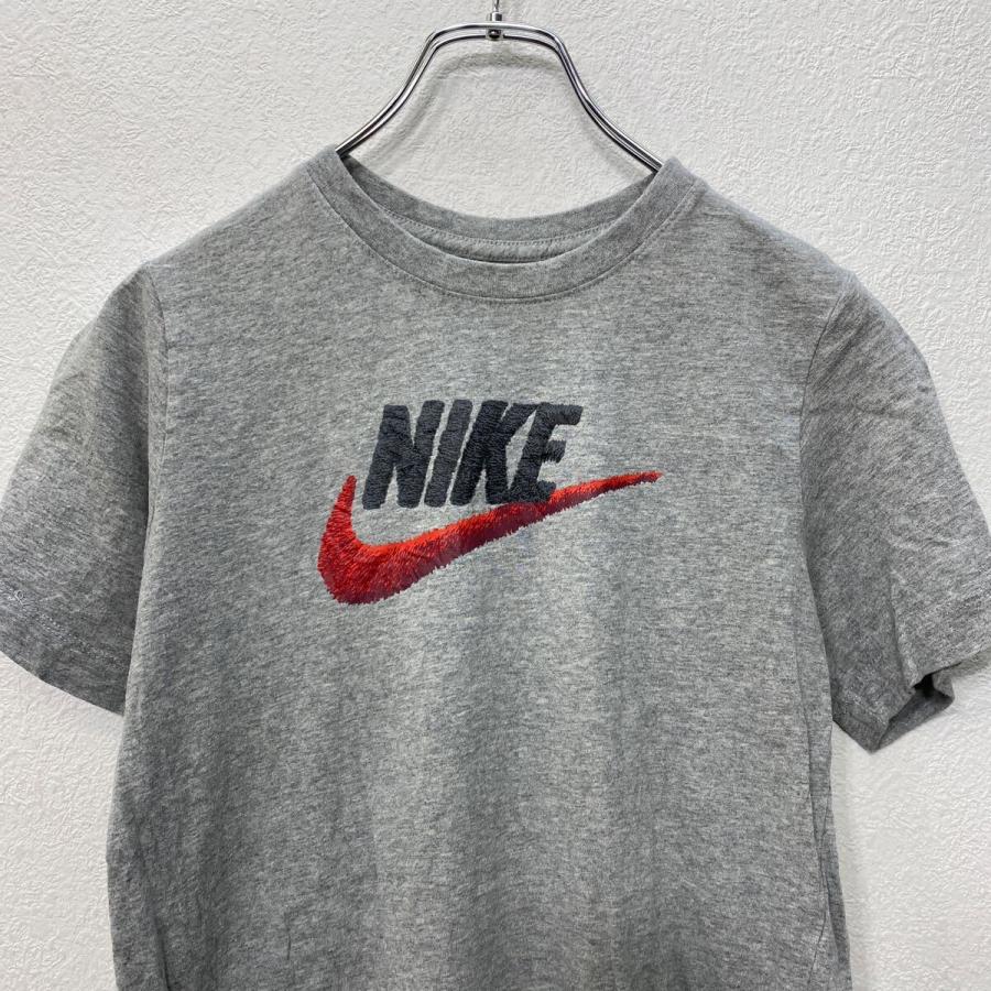 NIKE 半袖 プリントTシャツ キッズ L 150位 グレー ナイキ ロゴ 古着卸