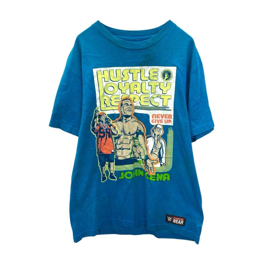 WWE 半袖 プリントTシャツ M ライトブルー プロレス 古着卸 アメリカ仕