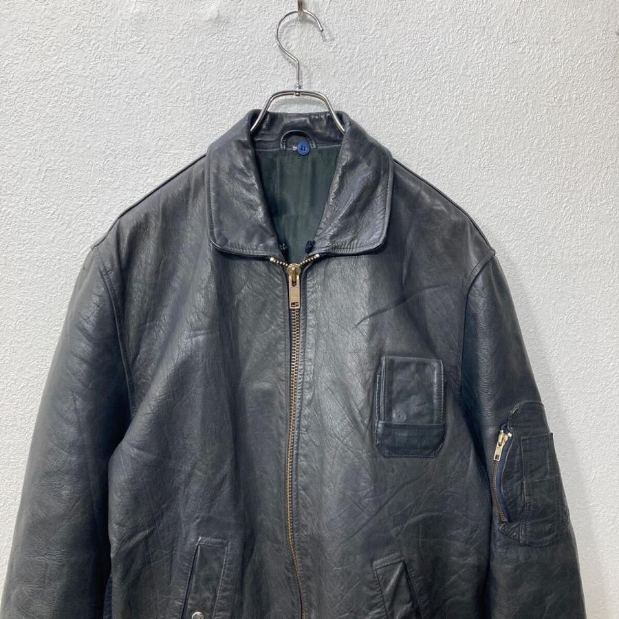 ユーロパイロット レザージャケット Lサイズ位 フランス YKKジップ 単